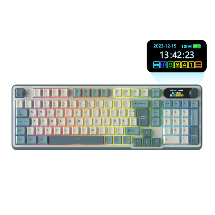 RK ROYAL KLUDGE S98-DE 96% QWERTZ Wireless Mechanical Keyboard